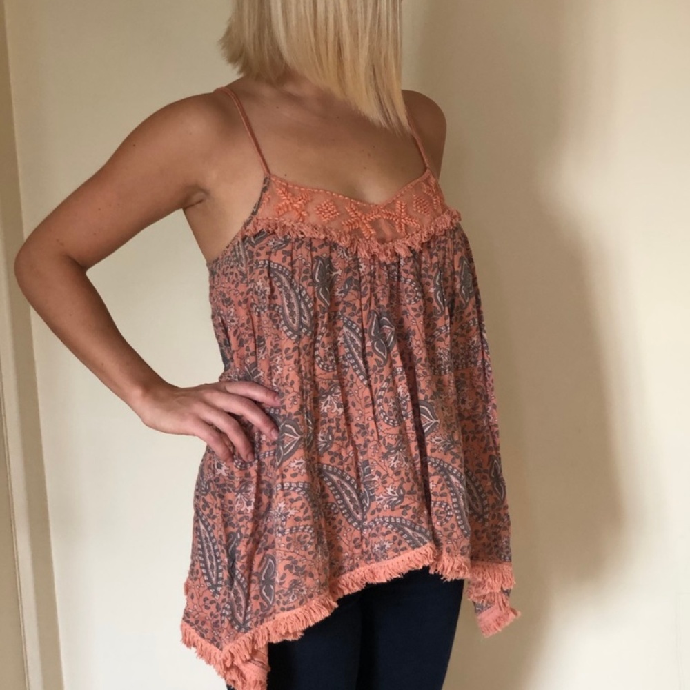 Paisley fringed cami